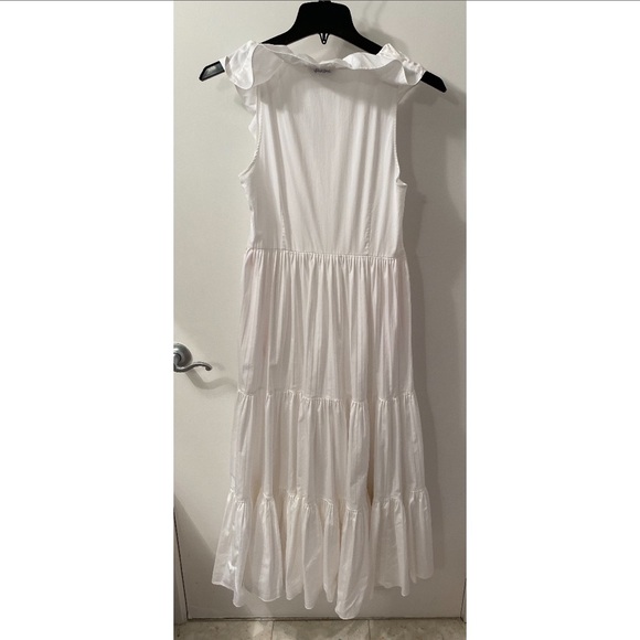 Kate spade white poplin tiered ruffle dress 10 - Picture 5 of 5